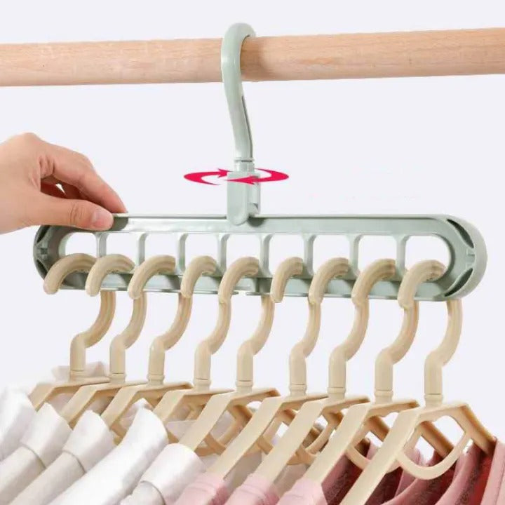 Space Saving Clothes Hanger | 360° Rotating Closet Organizer (Pack of 3)