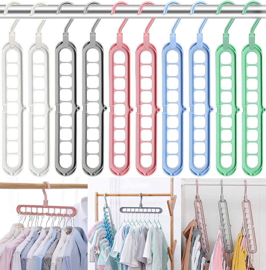 Space Saving Clothes Hanger | 360° Rotating Closet Organizer (Pack of 3)